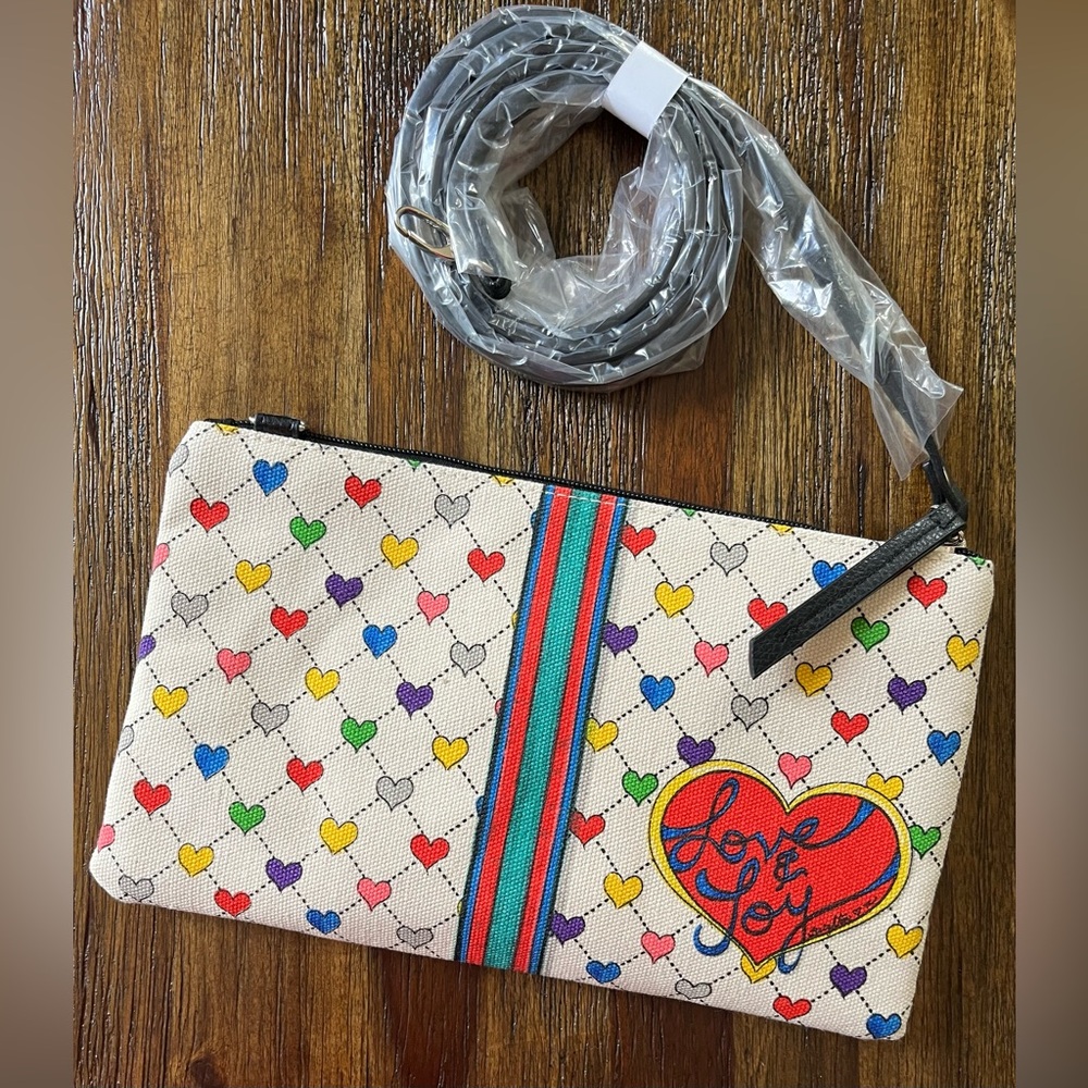Brighton Love & Joy Zip Pouch Crossbody/Clutch, NWOT